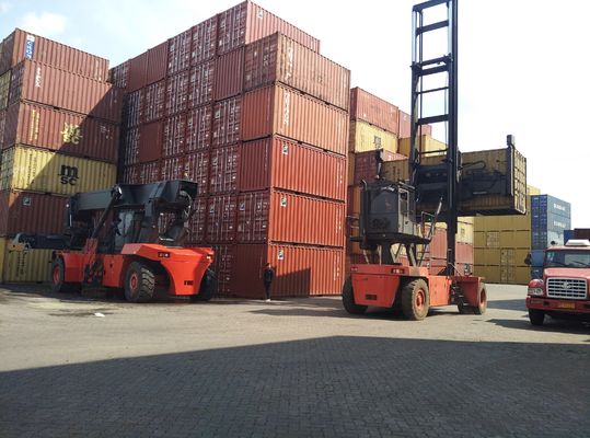 লজিস্টিক ইয়ার্ড 9000kgs 9t ফর্কলিফ্ট খালি ধারক হ্যান্ডলার ler
